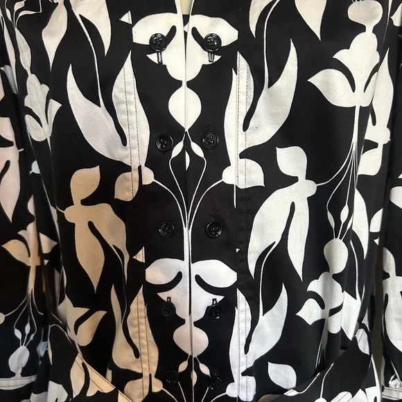 Etcetera Black and White 3/4 Sleeve Dress - Picture 2 of 8